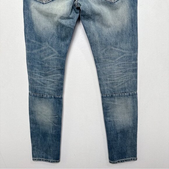 MNML Mens 32 Washed Slim Fit Double Knee Jeans - Picture 12 of 13